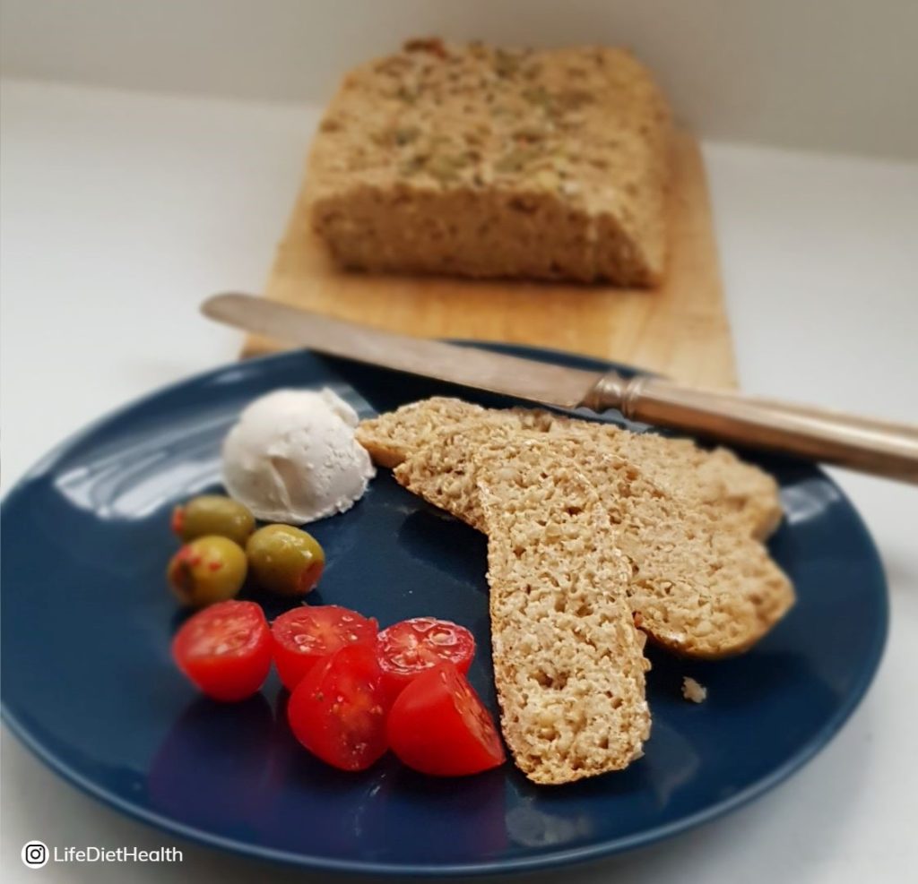 oat loaf sliced and whole